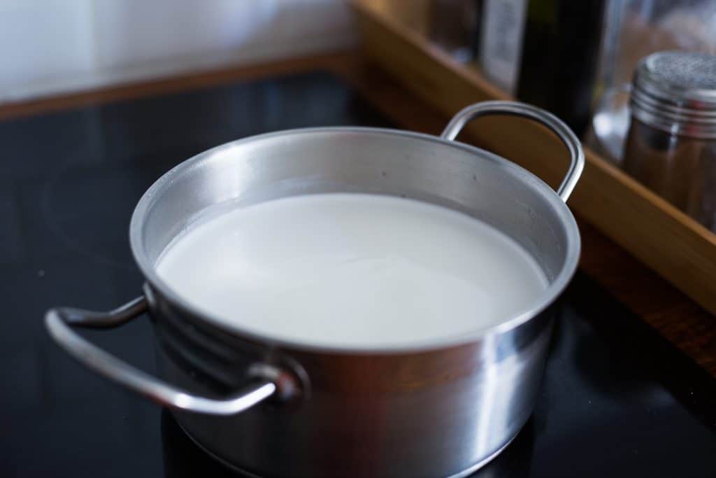 Milk on a pot.