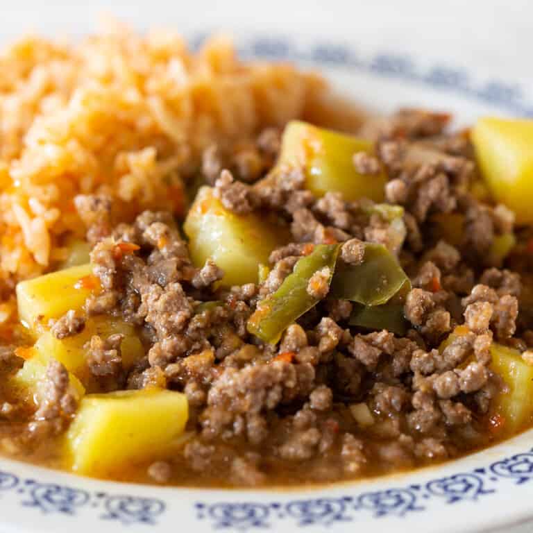 Mexican picadillo recipe. Easy and budget-friendly