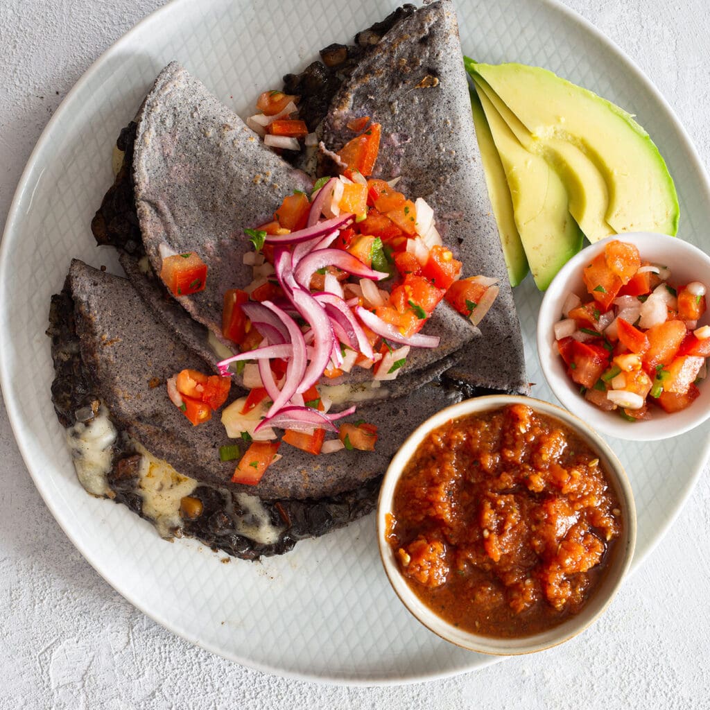 Huitlacoche quesadilla recipe.