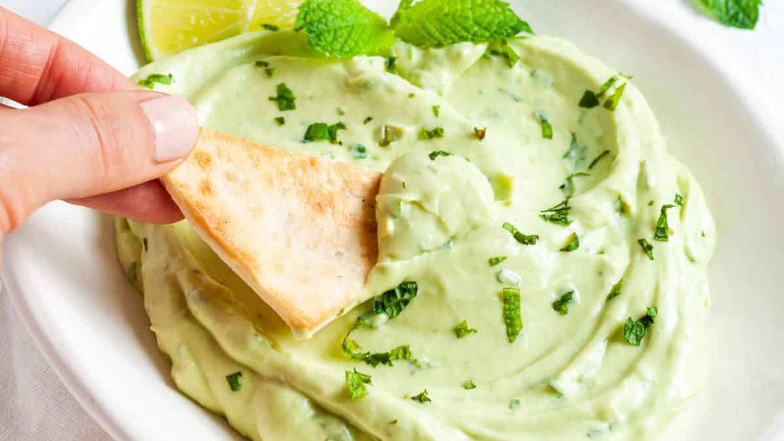 Avocado mint dip.