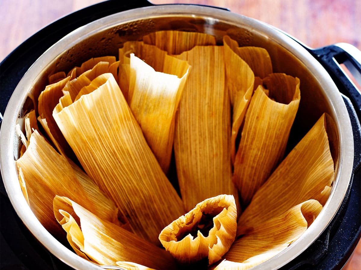 Instant pot beef tamales on an instant pot.