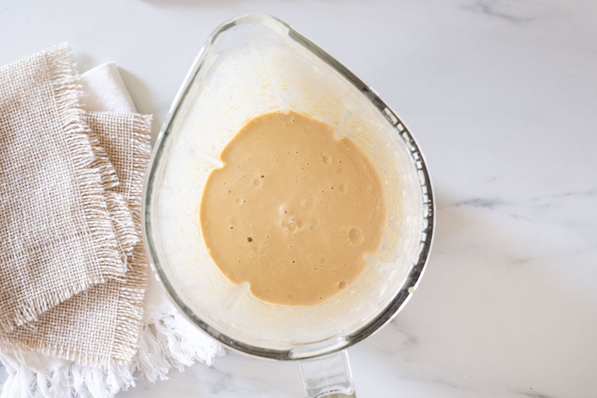 Coffee cream in a blender.